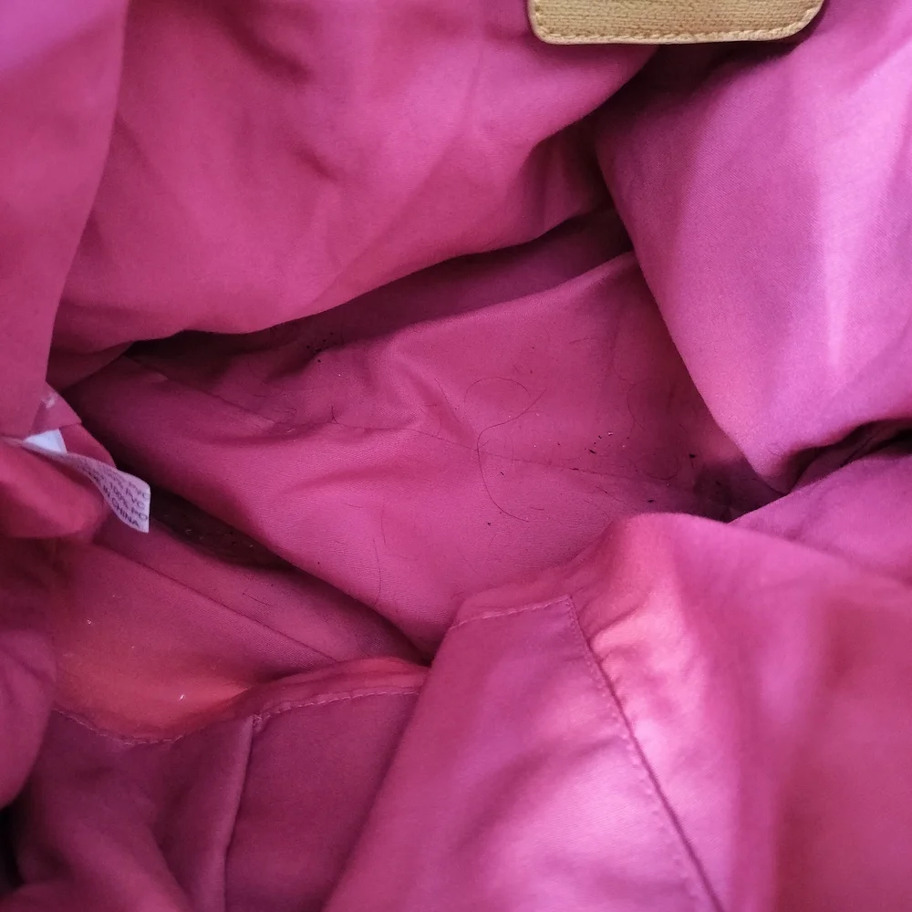 Steve Madden Large Mustard Women's Bag with Hot Pink Lining‎